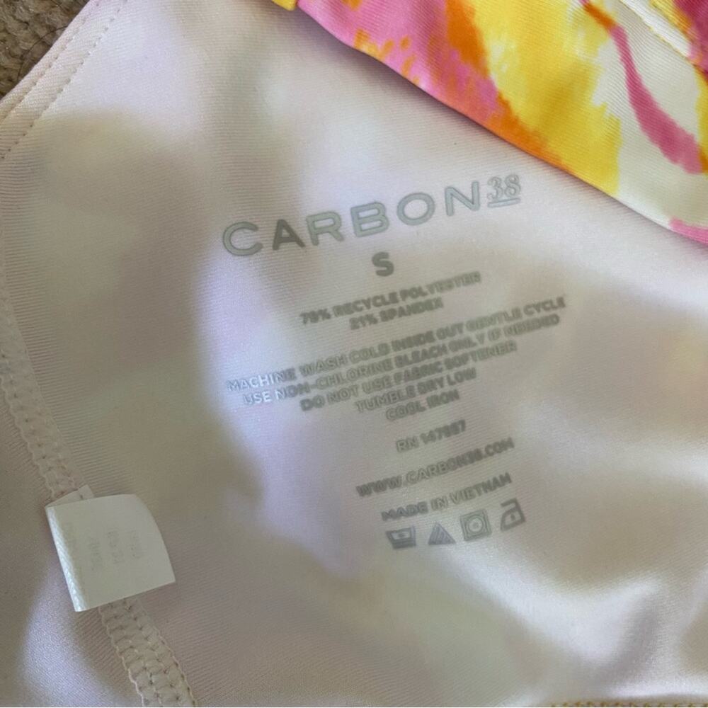 Carbon38 Multi Tie Dye Cross Back Bra Size Small - image 4